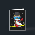 Christmas Snowboarding Snowman Snowboarder Snowboa Card<br><div class="desc">Christmas Snowboarding Snowman Snowboarder Snowboard</div>