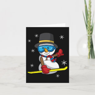Christmas Snowboarding Snowman Snowboarder Snowboa Card