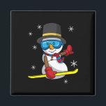 Christmas Snowboarding Snowman Snowboarder Snowboa Magnet<br><div class="desc">Christmas Snowboarding Snowman Snowboarder Snowboard</div>