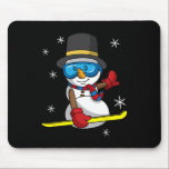 Christmas Snowboarding Snowman Snowboarder Snowboa Mouse Pad<br><div class="desc">Christmas Snowboarding Snowman Snowboarder Snowboard</div>