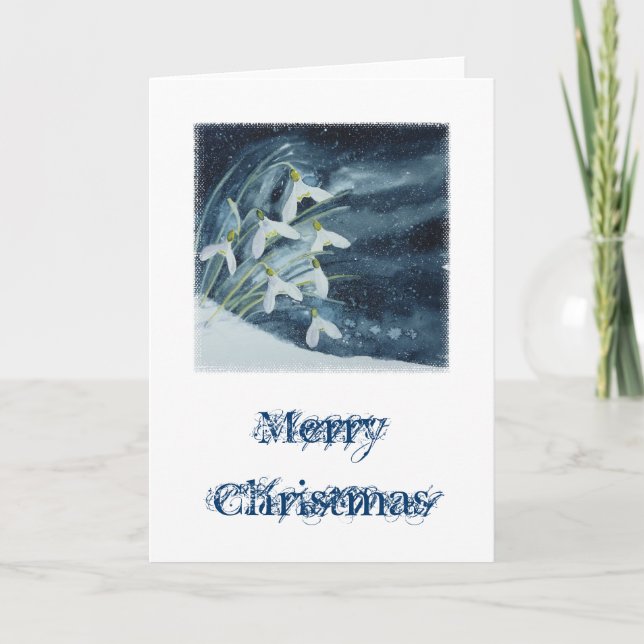 Christmas Snowdrops Holiday Card (Front)