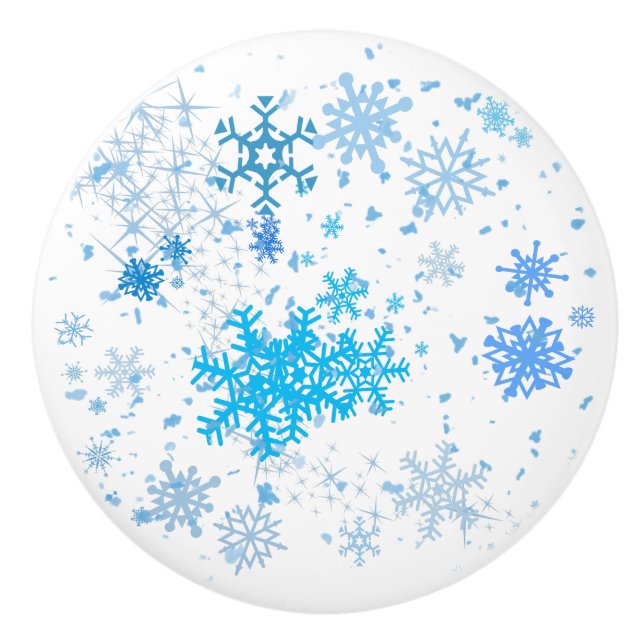 Christmas Snowfall Ceramic Knob (Front)