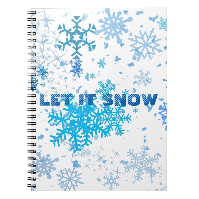 Christmas Snowfall Spiral Notebook (Front)