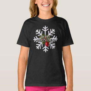 Christmas Snowflake And Shy Red Berry T-Shirt
