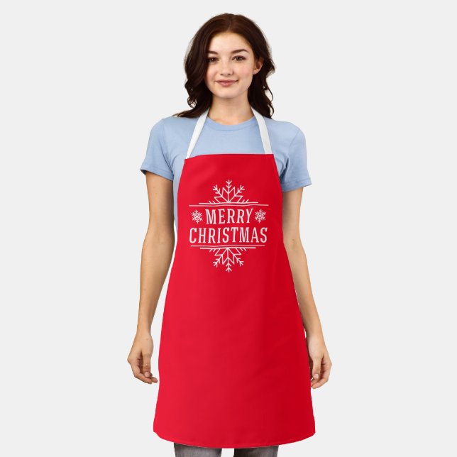 Christmas Snowflake Apron (Worn)