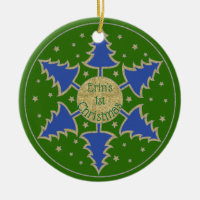 Christmas "Snowflake Bl Tree" Ornament Personalise