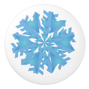 Christmas Snowflake Ceramic Knob