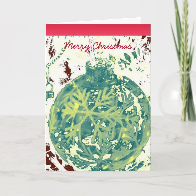 Christmas Snowflake Decoration Holiday Card (Front)