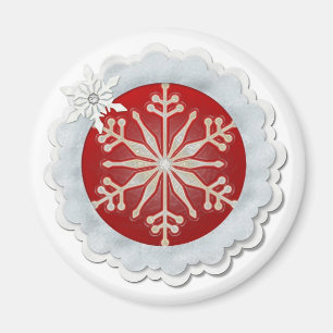 Christmas Snowflake Design Magnet