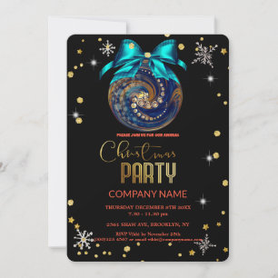Christmas snowflake diamonds company invitation