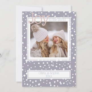 Christmas Snowflake Dusty Lilac Photo Frame