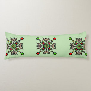 Christmas Snowflake Mandala Body Cushion