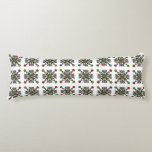 Christmas Snowflake Mandala Body Cushion<br><div class="desc">A long body pillow featuring a festive red and green snowflake mandala, perfect for adding holiday cheer to your bedroom.</div>