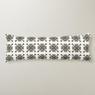 Christmas Snowflake Mandala Body Cushion