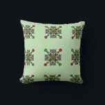 Christmas Snowflake Mandala Cushion<br><div class="desc">Elegant Christmas snowflake mandala pattern on a comfortable body pillow. A festive holiday design featuring traditional green and red tones, perfect for winter home decor.</div>