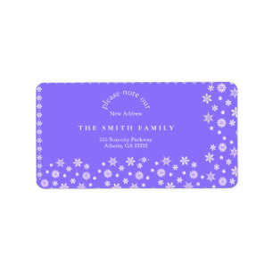 Christmas Snowflake New Address Label