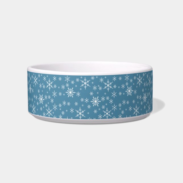 Christmas Snowflake On Blue Bowl (Front)