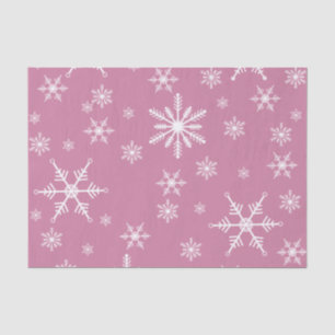 Christmas Snowflake On Pink Tissue Paper