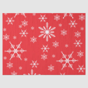 Christmas Snowflake On Red Tissue Paper