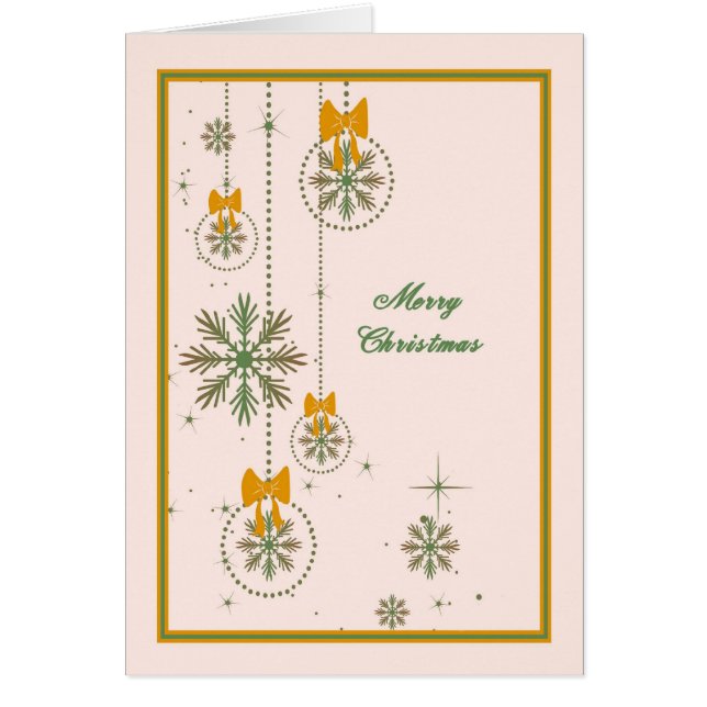 Christmas Snowflake Ornament Card (Front)