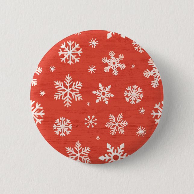 Christmas Snowflake Pattern 6 Cm Round Badge (Front)