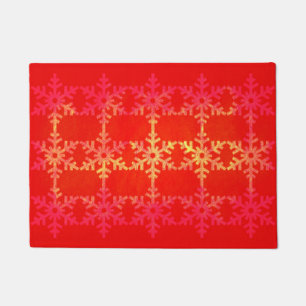 Christmas snowflake pattern doormat
