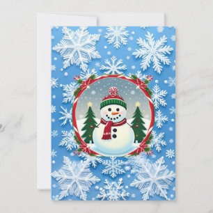 Christmas Snowflake Pattern Invitation