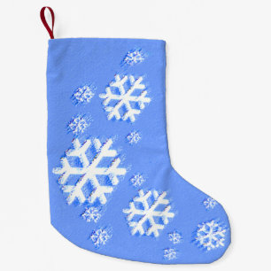 Christmas Snowflake Pattern - Original Art Small Christmas Stocking