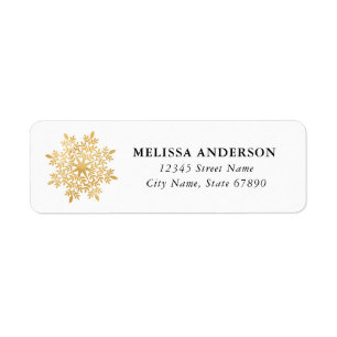 Christmas Snowflake Return Address Labels