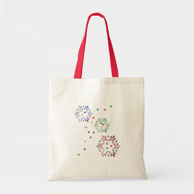 Christmas Snowflake Stars Tote Bag (Front)