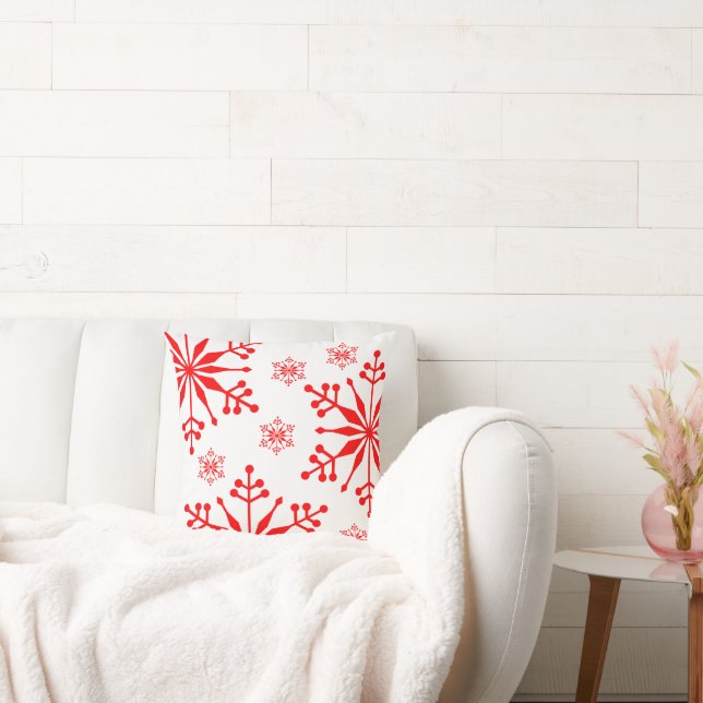 Christmas Snowflake Style Cushion. Cushion (Couch)