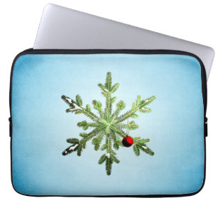 Christmas Snowflake - Stylish Winter Holidays Laptop Sleeve