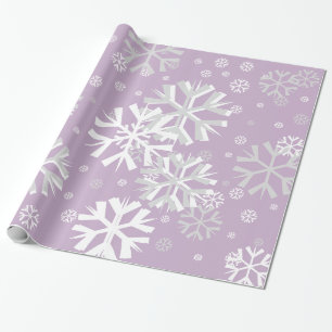 Christmas Snowflake Wrapping Paper-Lavender Paper