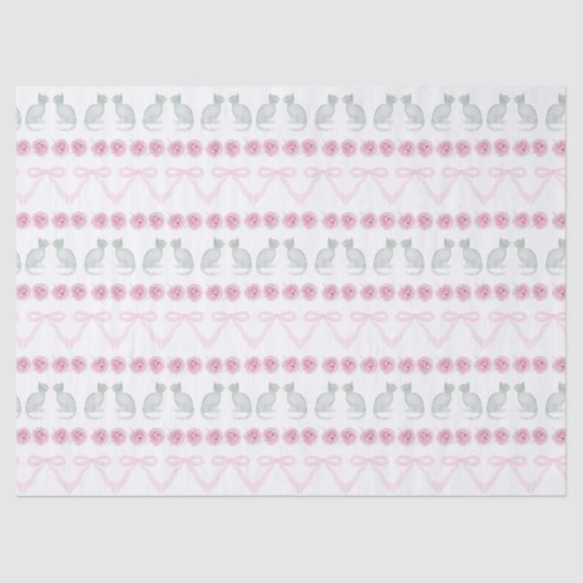 Christmas Snowflakes and Trees Tissue Paper (Front)