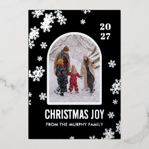 Christmas Snowflakes Arch Pattern family photo