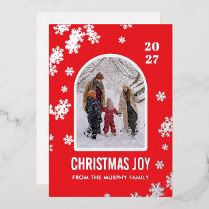 Christmas Snowflakes Arch Pattern family photo