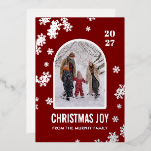 Christmas Snowflakes Arch Pattern family photo