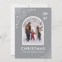 Christmas Snowflakes Arch Pattern family photo Hol