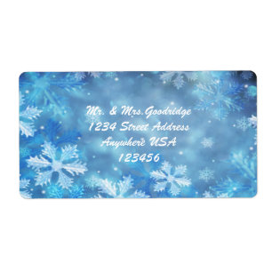 Christmas snowflakes Avery Label