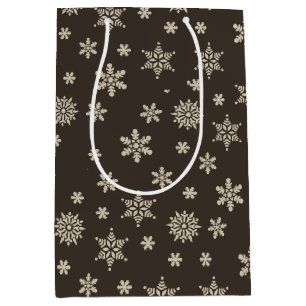 Christmas snowflakes black and white Gift Bag