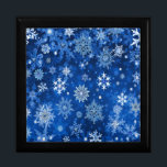 Christmas Snowflakes Blue and Silver Gift Box<br><div class="desc">You are viewing The Lee Hiller Photography Art and Designs Collection of Home and Office Decor,  Apparel,  Gifts and Collectibles. The Designs include Lee Hiller Photography and Mixed Media Digital Art Collection. You can view her Nature photography at http://HikeOurPlanet.com/ and follow her hiking blog within Hot Springs National Park.</div>