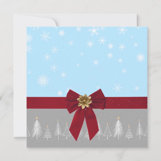Christmas Snowflakes Blue Red Grey  (Front)