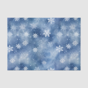 Christmas Snowflakes Blue Sky Tissue Paper