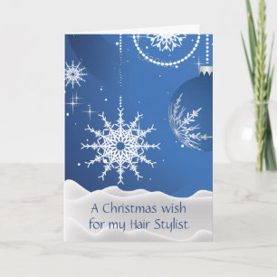 Christmas Snowflakes Card for Hair Stylist
