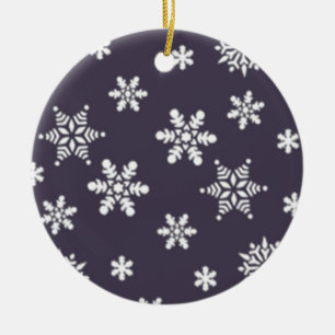 Christmas Snowflakes Ceramic Tree Decoration