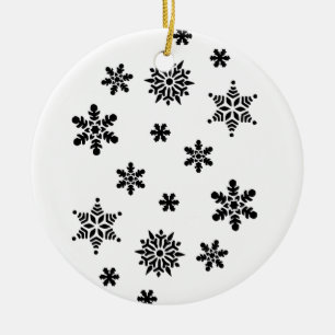 Christmas Snowflakes Ceramic Tree Decoration