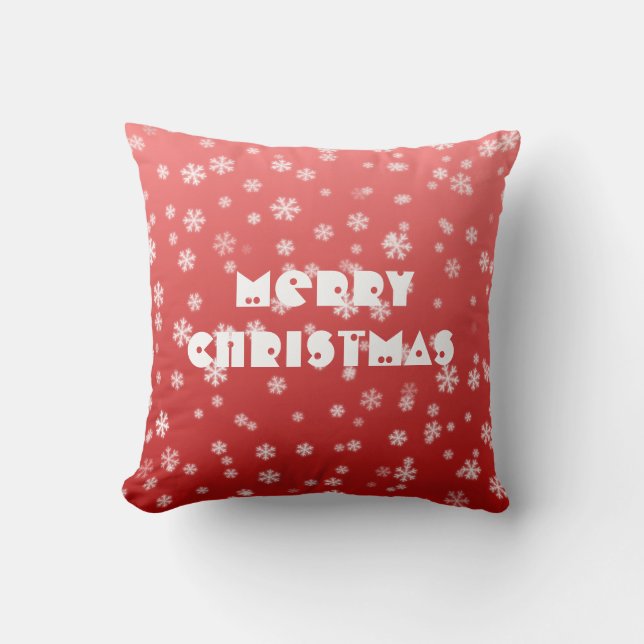 Christmas Snowflakes Cushion (Front)
