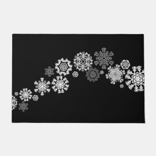 Christmas Snowflakes Door Mat