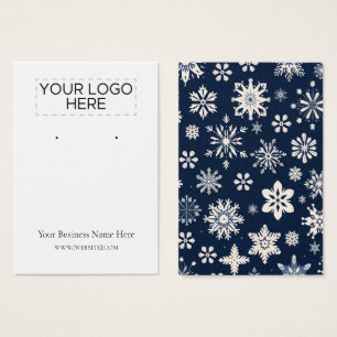 Christmas Snowflakes Earring Display Card