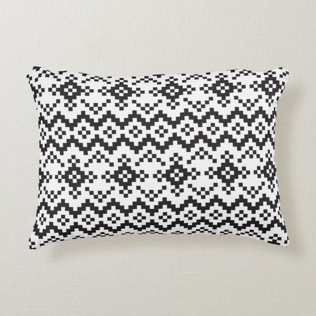 Christmas Snowflakes Fair Isle Seamless Patternart Decorative Cushion (Front)